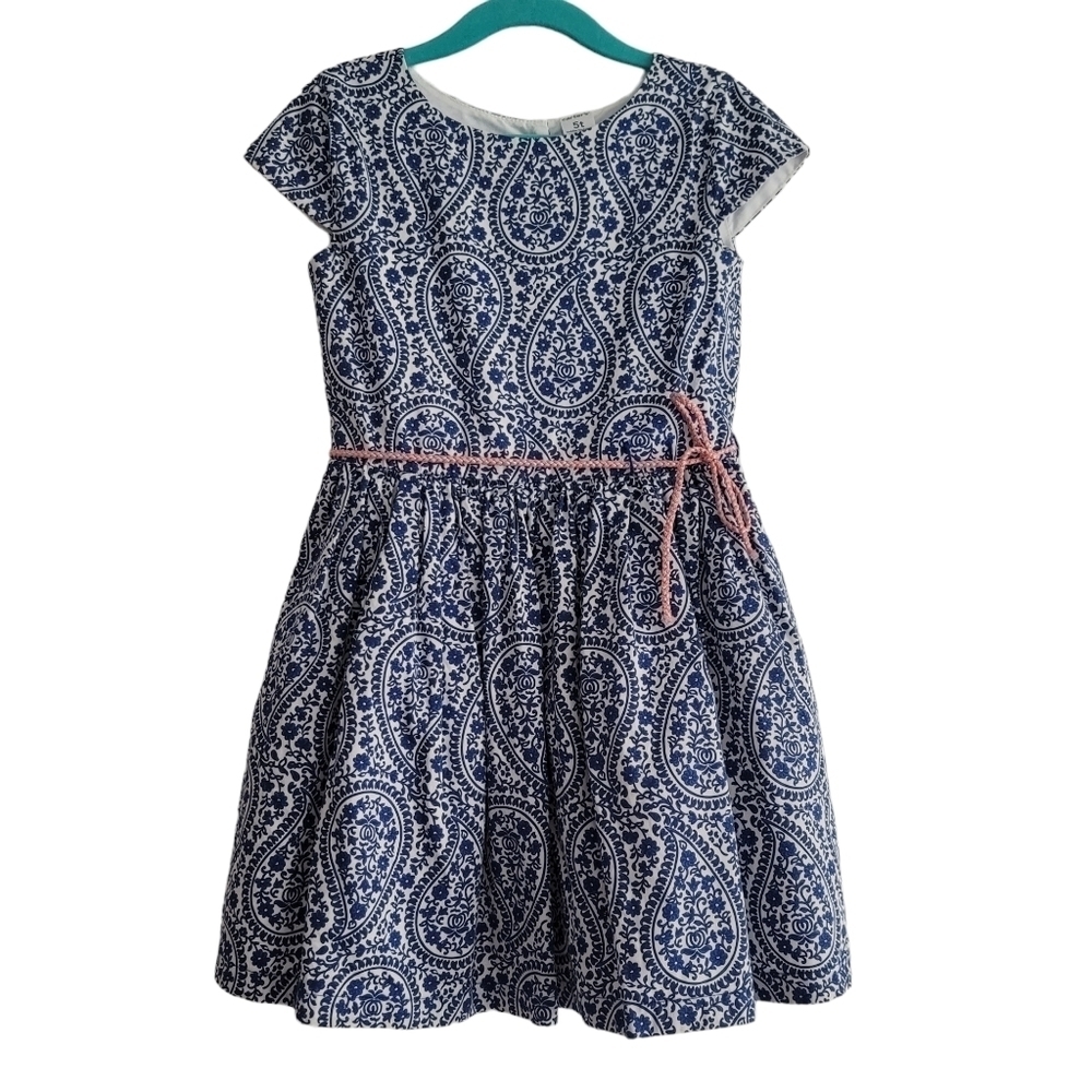Carter's 5T Blue Floral Paisley Short Sleeve Party Dress Easter‎ Wedding